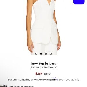 Rebecca Vallance Ivory Rory Top